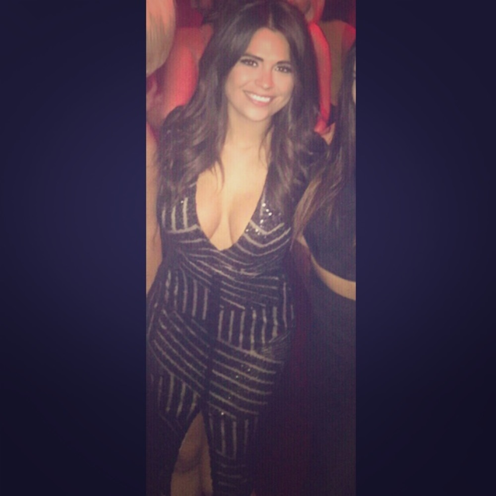 Black sequin Hot Miami Styles dress.